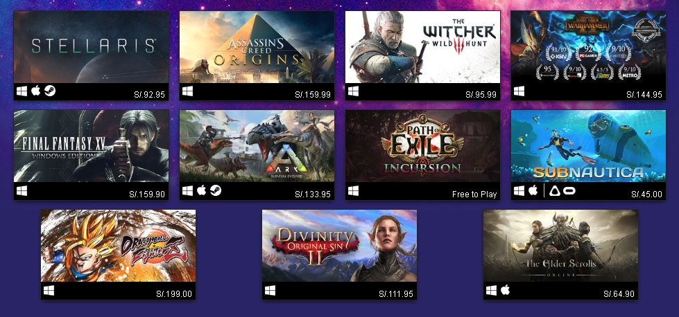 STEAM 2018 más vendidos oro